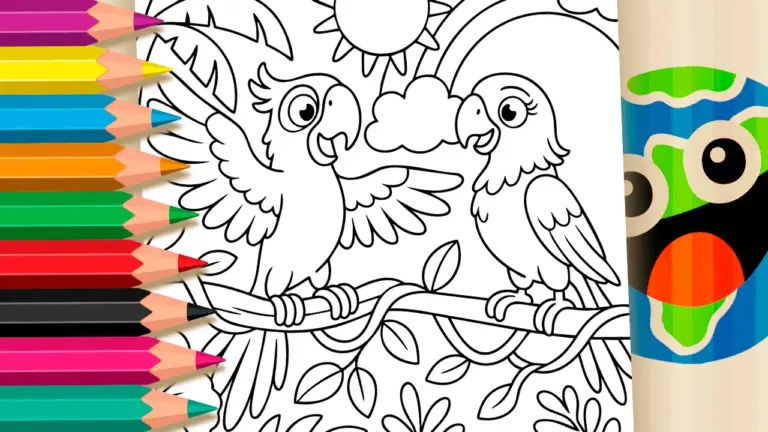 Rio Birds Tropical Coloring Pages Free ▷ Paint on Your Phone - Nature & Landscape Coloring Pages