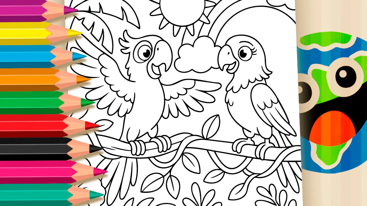 Rio Birds Tropical Coloring Pages Free ▷ Paint on Your Phone