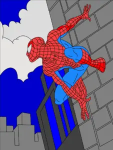 Spiderman – Colored Drawing Online to Paint and Print | Free Coloring Game at World Coloring