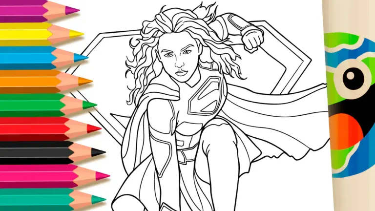 Supergirl Coloring Pages: Heroine of Space Drawing - Famous Characters Coloring Pages