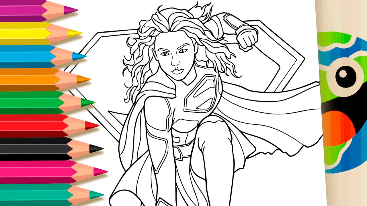 Supergirl Coloring Pages: Heroine of Space Drawing