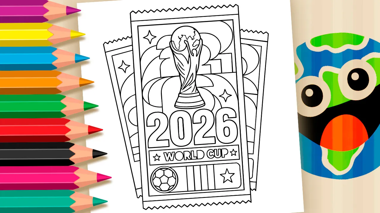 World Cup 2026 Ticket Coloring Pages