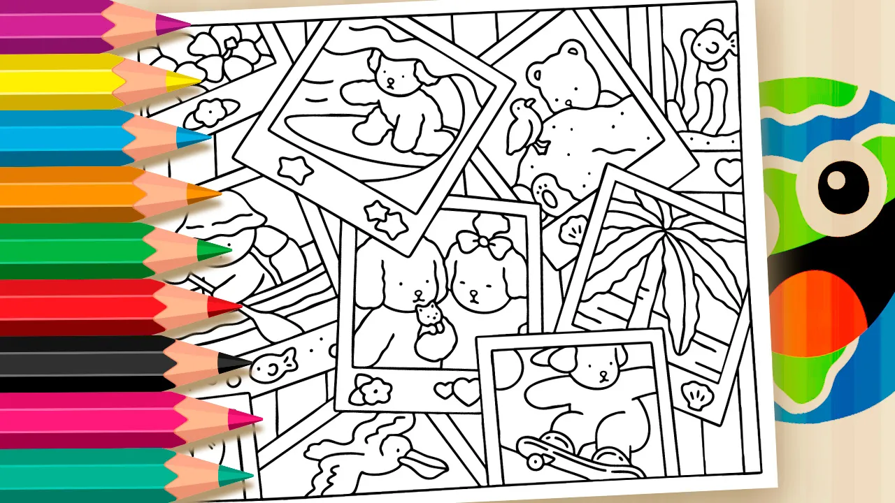 Bobbie Goods Style Vacation Theme Coloring Pages Online