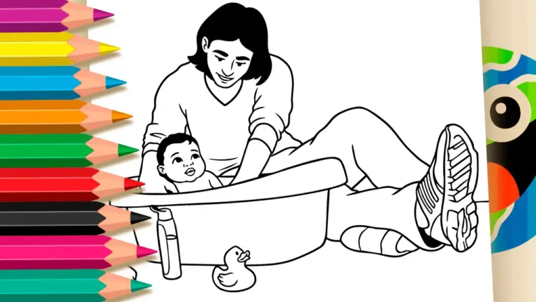 Messi and Baby Lamine Yamal Fun Coloring Page - Famous Characters Coloring Pages