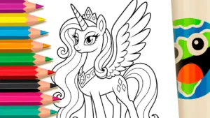 Coloring page My Little Pony Princess Alicorn Coloring Pages