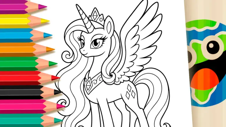 My Little Pony Princess Alicorn Coloring Pages - Famous Characters Coloring Pages