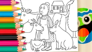 Coloring page Tight and Cozy Theme Coloring Page